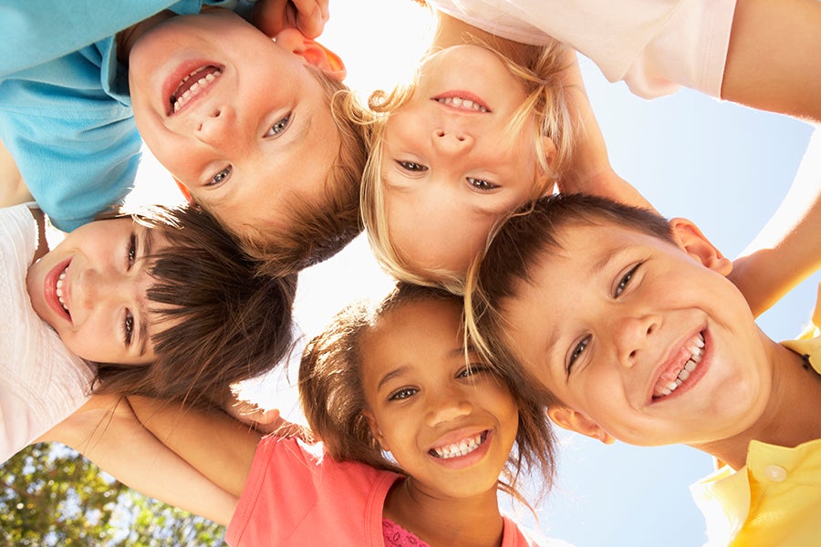 Smiling group of children