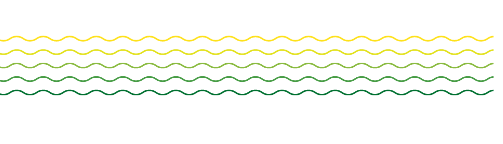 Yellow to green gradient of wavy lines