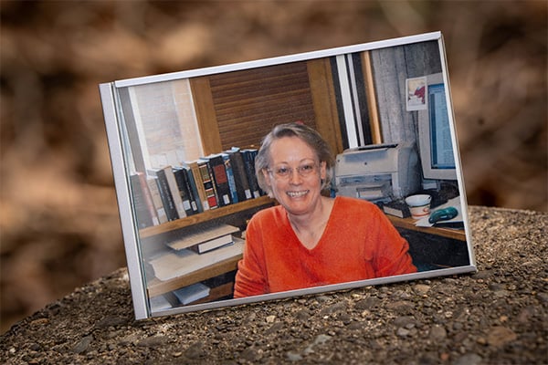 Picture of Peggy Pascoe in a frame