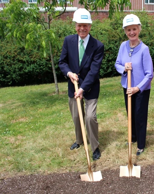 Breaking ground while wearing hard hats