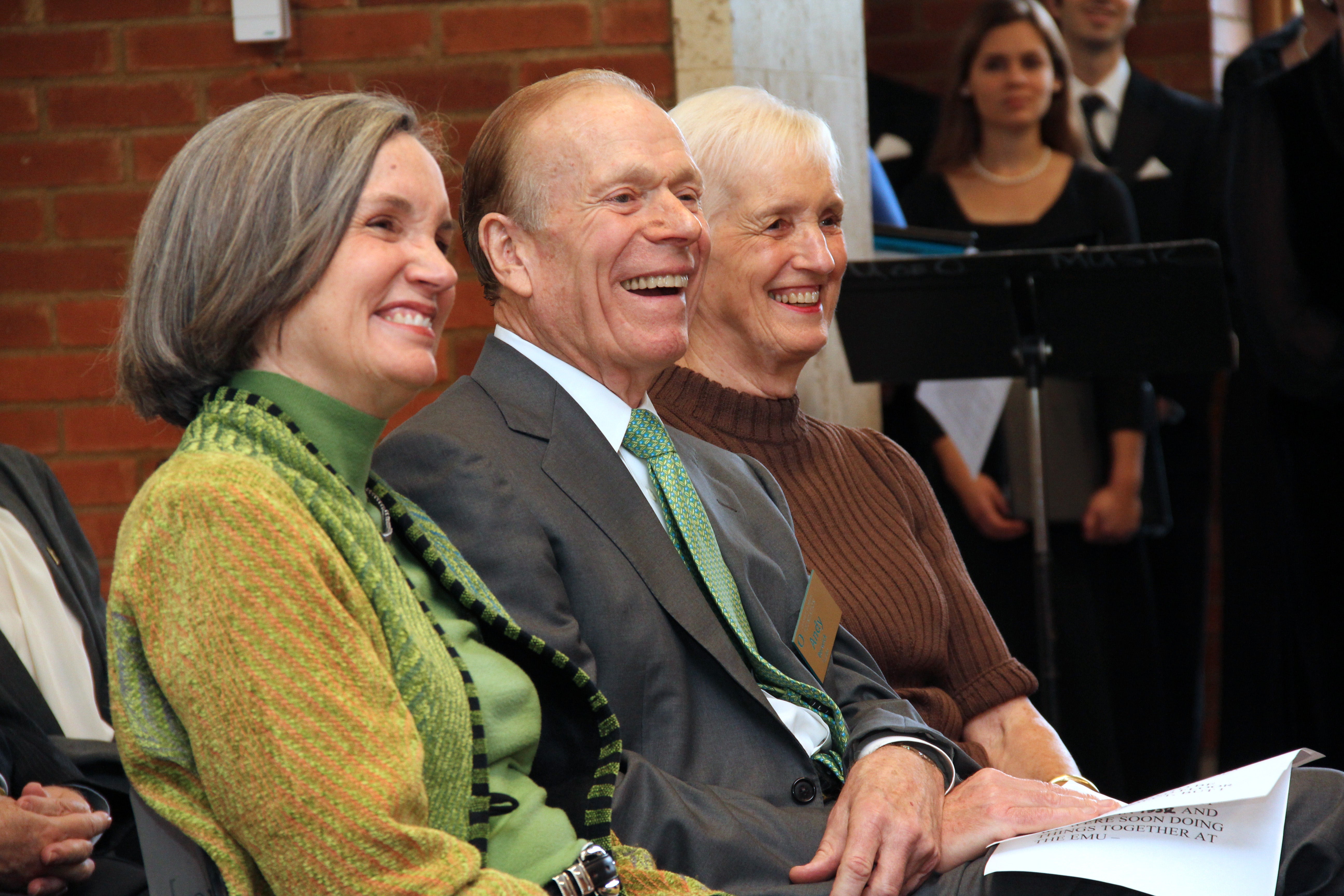 Seated in the audience