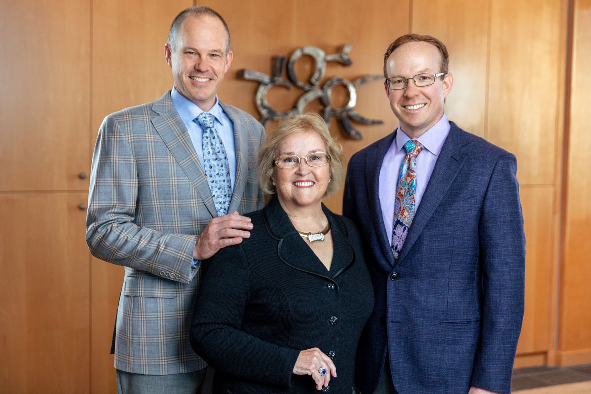 Susie Papé and her sons