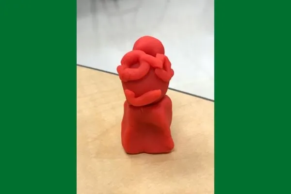Alex Newson in Play-Doh form, created by an elementary student Newson taught