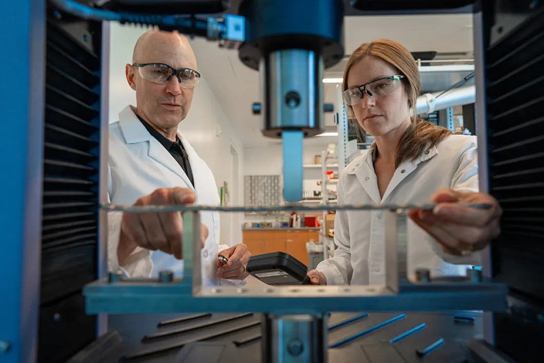 Kylie Williams wearing a lab coat