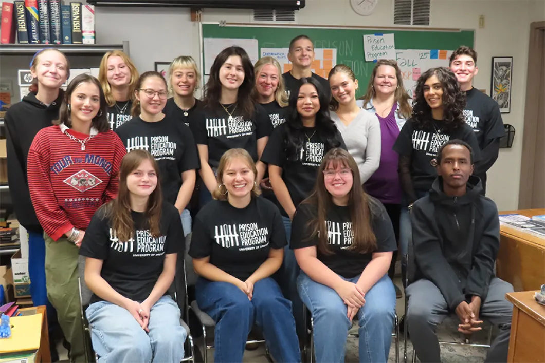A group of students who participated in Prison Education Program