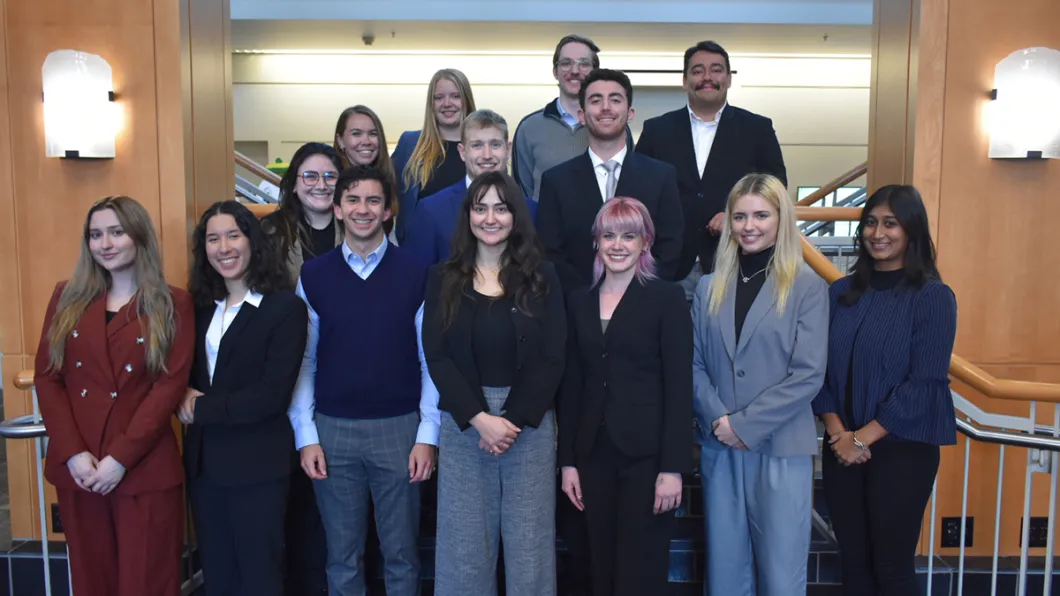 Moot Court UO Law Students smiling for a photo.