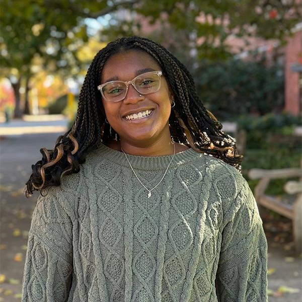 College student smiling